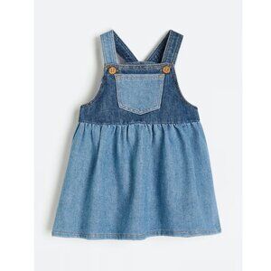 H&M Denim Overall Dress Size 6M